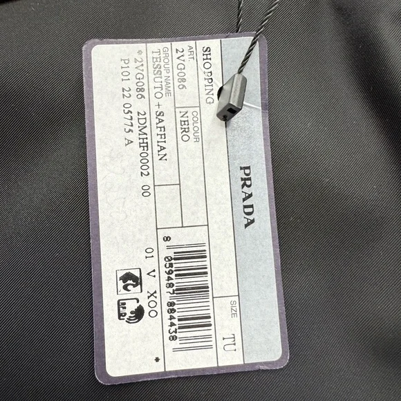 NWT PRADA Re-Nylon/ Leather Padded Large Black tote/ shopping Bag Crossbody mens - Picture 4 of 17